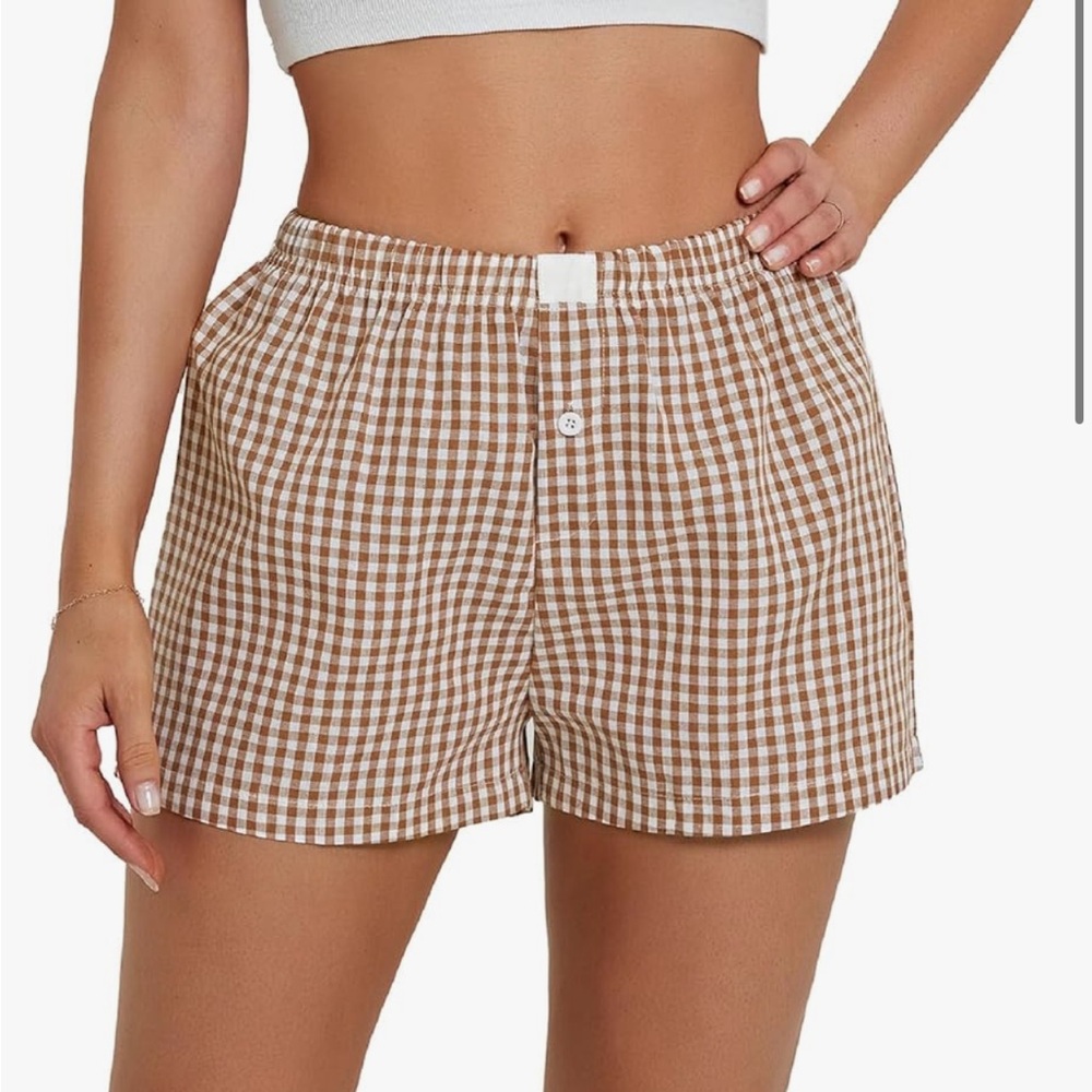 Gingham boxer shorts